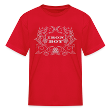Load image into Gallery viewer, Floral Iron Boy Kids' T-Shirt - red