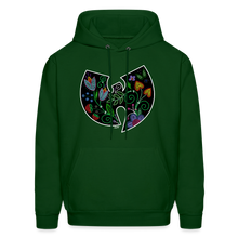 Load image into Gallery viewer, Wu-Floral Hoodie - forest green
