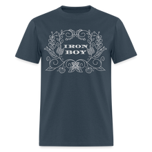 Load image into Gallery viewer, Floral Iron Boy singers T-shirt - blue dusk