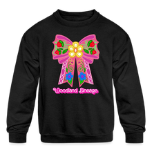 Load image into Gallery viewer, Woodland Barbie Kids' Crewneck Sweatshirt - black