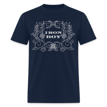 Load image into Gallery viewer, Floral Iron Boy singers T-shirt - navy