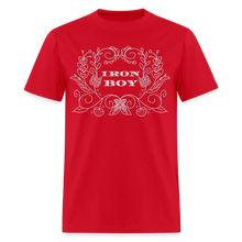 Load image into Gallery viewer, Floral Iron Boy singers T-shirt - red
