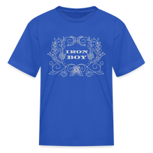 Load image into Gallery viewer, Floral Iron Boy Kids' T-Shirt - royal blue