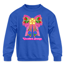 Load image into Gallery viewer, Woodland Barbie Kids' Crewneck Sweatshirt - royal blue