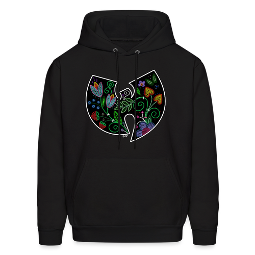 Wu-Floral Hoodie - black
