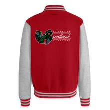 Load image into Gallery viewer, Wu-Woodland varsity jacket - red/heather grey
