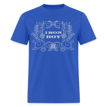 Load image into Gallery viewer, Floral Iron Boy singers T-shirt - royal blue
