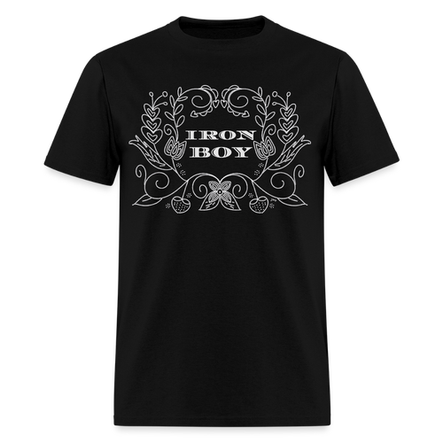 Floral Iron Boy singers T-shirt - black