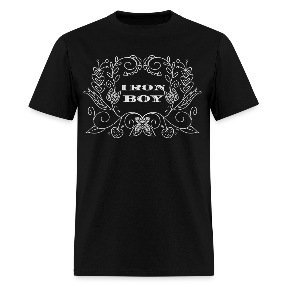 Floral Iron Boy singers T-shirt - black