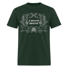 Load image into Gallery viewer, Floral Iron Boy singers T-shirt - forest green
