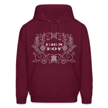 Load image into Gallery viewer, Floral Iron Boy Hoodie - burgundy
