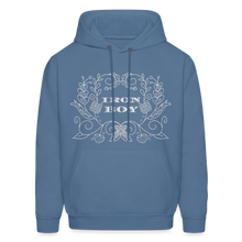 Load image into Gallery viewer, Floral Iron Boy Hoodie - denim blue
