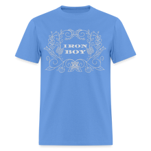 Load image into Gallery viewer, Floral Iron Boy singers T-shirt - carolina blue
