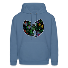 Load image into Gallery viewer, Wu-Floral Hoodie - denim blue
