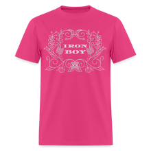 Load image into Gallery viewer, Floral Iron Boy singers T-shirt - fuchsia

